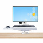 StarTech - Support de bureau réglable pour bras de moniteur assis-debout avec plateau pour clavier et souris-Contenu de la boîte: Bras de moniteur, plateau de clavier, colonne, support de moniteur VESA, base, capuchon de plateau de clavier, support de serrage en L, assemblage de vis de serrage, coussinet de base, plaque à œillets, tournevis à douille, rondelle métallique, plaque de base, rondelle en plastique, vis, clés Hey, Bandes adhésif