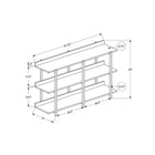 Monarch Specialties - 2221 Table D'Appoint 48 po L - Console Marbre Blanc/ Metal Noir-Dimensions du produit: 47,25 pouces L x 12 pouces L x 34 pouces H