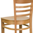 Flash Furniture – Tabouret de bar xUW05BARNAT, naturel-Structure style tenon et mortaise avec renforts à vis en bois et métal