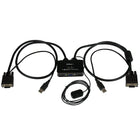 StarTech  Câble commutateur KVM USB VGA à 2 ports, alimentation grâce à USB avec commutateur à distance-Évitez les tracas de câblage avec les câbles intégrés KVM et les câbles de commutateur à distance
