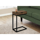 Monarch Specialties - 3602 Table D'Appoint - Faux Bois Brun/Metal Noir-Dimensions du produit: 24,5 pouces H x 16 pouces L x 10,25 pouces L; l'intérieur du tiroir mesure 1,5 pouces H x 13 pouces L x 9 pouces L