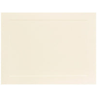 Jam Paper – Cartes mémo vierges A7, 5,13 x 7 po, bordure ivoire, 50/paquet (98040i)-Cartes d’ivoire noir