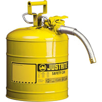 JustriteMD – Bidon de sécurité AccuFlowMC de type II, 5/8 po, 2 gal, jaune-Le mécanisme de déclenchement Safe-SqueezeMD exclusif d’AccuflowMC offre un débit régulier et un versement précis