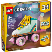 LEGO - Creator Patin à roulettes rétro - 342 Pièces-Cet ensemble LEGO 3-en-1 permet aux enfants âgés de 8 ans et plus de construire 3 modèles rétro différents