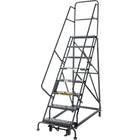 Tri-Arc Manufacturing – Escabeau roulant très robuste, hauteur : 80 po, marche perforée, profondeur : 63 po (KDHD108246)-Nombre de marches : 8