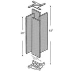 Azar Displays – Présentoir virevent perforé à 4 côtés, 13,5 L. x 60 P. (po), base tournante, bleu translucide (700460-BLU)-Dimensions totales de 23 de large x 62 de haut (po)