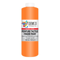 DEMCO EnCouleurs Inc Peinture tactile scolaire - 500 mL - Orange-Peinture tactile scolaire