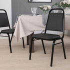 Flash Furniture – Chaise banquet empilable HERCULES à dossier trapèze, siège 1,5 po, noir, vinyle noir (FDBHF2BKVYL)-Siège et dossier rembourrés