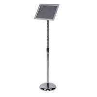 Eddies Hang-Up Display Ltd. Porte-affiche au sol à cadre instantané - argent/chrome - 8 -5x11 po-Support de panneau de plancher à cadre Snap