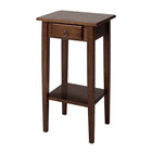Winsome – Table d’appoint Regalia avec tiroir/tablette, fini noyer antique-Arborant le style élégant Regalia, cette table peut être utilisée pour y poser une plante ou un téléphone. Elle comporte une tablette idéale pour les bottins et un petit tiroir pour garder un bloc-notes et stylo hors de la vue.
