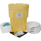 Zenith Safety – Trousses de déversement économiques, 95 gallons, huile seulement, avec baril de récupération-Contenu : 100 feuilles absorbantes (15 x 17 po), 4 barrages absorbants (5 x 10 po), 1 tapis de canalisation (36 x 36 po), 1 ruban d’avertissement (3 x 300), 1 pâte de réparation (4 oz), 2 paires de gants en nitrile, 2 T-grand (11), 2 paires de lunettes de sécurité à coque (taille unique), 2 combinaisons microporeuses, T-grand, 10 sacs à déchets (26 x 36 po)