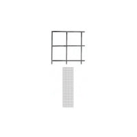 Wamaco - Panneau grillagé de 4 pi x 4 pi, chrome, paquet de 2-Solution idéale pour vitrine de commerçant, foire commerciale et présentoir multiusages