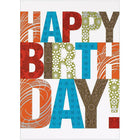 JAM Paper - Cartes de souhaits, Joyeux anniversaire, vierges, 25/paquet (526M0426WB)-Cartes d’anniversaire avec inscription de style contemporain