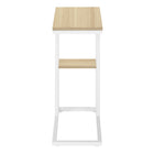 Monarch Specialties - 3677 Table D'Appoint - 25 po H/Naturel/Metal Blanc-Garantie : 1 an limite pour les pieces
