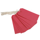 JAM Paper Étiquettes pour emballage-cadeau avec ficelle, moyen, 2,38 x 4,75 po, rouge, 80/paquet (39197119g)-Papier cartonné