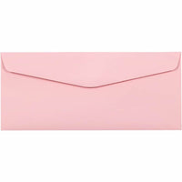 JAM Paper Enveloppes commerciales #10 - 4,125" x 9,5" - Rose bébé - Paquet de 50-Couleur : rose clair bébé / rose tendre