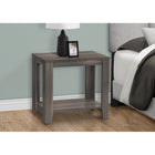 Monarch Specialties - 3118 Table D'Appoint - Gris-Deux tablettes permettant plus d'espace de présentation (Dimensions de la tablette inférieure : 22 lar. x 10 prof. x 14,5 haut.)