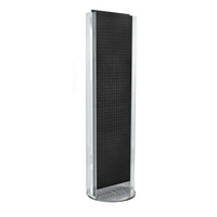 Azar Displays – Support de plancher avec panneau perforé des deux côtés, 60 x 16 po, noir (700256-BLK)-Acrylique noir