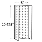Azar Displays – Panneau perforé transparent avec ailes, 8 larg. x 20,63 haut. (po) (700359-CLR)-2