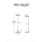 Dainolite - Lampe de table moderne Prescott, fini noir mat, 8 W-Hauteur réglable