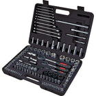 Aurora Tools - Ensemble de douilles et de clés SAE et métrique, 120 pièces, 1/4 po, 3/8 po et 1/2 po-Acier allié chrome-molybdène pour une solidité et durabilité optimales