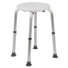 Flash Furniture Tabouret De Bain Et De Douche Réglable série HERCULES-Blanc (DCHY3400LWH)-Petit cadre à utiliser dans et hors de la douche