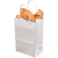 Staples - Sacs d'achat blanc, lindsey - 10 po x 5 po x 13 po - paquet de 250-Dimensions : 10 larg. x 5 prof. x 13 haut. (po)