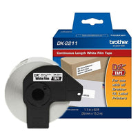 Brother - DK2211 Ruban pellicule à longueur continue - 1,1 po x 50 pi (29 mm x 15,2 m) - noir sur blanc-29 mm x 15,2 m