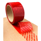 Tamperguard - Ruban D'emballage De Securite Inviolable - Rouge - 50 mm l x 50 m L - Paquet de 3-Technologie unique d'inviolabilite, laissant derrière elle un message non collant indiquant que l'emballage a ete viole, garantissant que le ruban ne peut pas être reapplique.