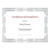 Certificats Elite Jazz, motif métallique argent-Modèles téléchargeables gratuitement sur www.first-base.com. Papier de qualité supérieure.