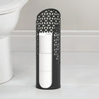 Better Living – Support Rollo Hexacube pour rouleaux de papier hygiénique, noir mat (53688)-Joli design contemporain