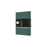 Moleskine – Bloc-notes Professionnel, très grand format, vert forêt, couverture souple-192 pages, papier de couleur ivoire, 7,5 po x 9,75 (po)