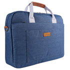 Vangoddy Sac de transport à bandoulière avec poignée pour ordinateur portable 14 po - Bleu-Grande fermeture éclair à l'avant et compartiments rembourrés pour les articles essentiels et les papiers quotidiens