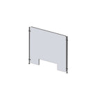 Mark Maker Rod Sneeze Guard - Acrylique transparent 1/4" - panneau de 23,5" Lx23,5"H-ensemble de tiges de 24"H-passage de 4"x12"-Distanciation sociale optimale entre deux groupes de personnes