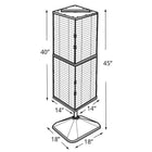 Azar Displays – Présentoir de plancher à panneaux perforés emboîtables lestés à 4 côtés, 40 x 14 x 14 po, jaune (701435-YEL)-Dimensions : Unité : 40 haut. x 14 larg. x 14 prof. (po); Base : 5 haut. x 18 larg. x 18 prof. (po)