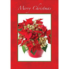 Joyeux Noël, Poinsettia, 18/paquet-Imprimé sur papier cartonné couché de haute qualité