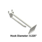 Azar Displays – Crochet de panneau perforé rempli de verre de nylon, 6 po, blanc, 50/ensemble (800016-WHT)-Convient au panneau perforé suspendu standard ou mur à lattes