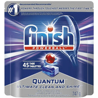 Tablettes Finish Quantum, paquet de 45-Finish Max in 1 Shine and Protect vous donne la propreté et l'éclat désires, plus une protection contre la corrosion du verre, alors vos verres gardent leur éclat et sont protégés d'un lavage à l'autre.