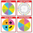 Educational Insights - Roulette magnétique géante, tous les niveaux-Comprend une roue magnétique géante de 16 po, 3 cartes recto verso écrivez/effacez, un guide de l’enseignant avec 16 méthodes de gestion de classe, des cours de mathématiques, de langue, de préparation et d’autres suggestions d’activités