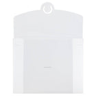 JAM Paper - Porte-documents circulaires avec rabat à insertion, 9 1/2 x 6 1/2 x 1/4 po, transparent givré, 4/paquet-Matériau : Plastique