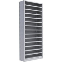 Metalware – Étagère enclenchable RK351, 15 tablettes, 36 x 12 x 88 po, gris pâle-Système de tablettes ajustables offrant un espace de rangement solide, mais économique qui convient à vos besoins