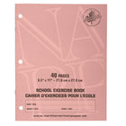North American Paper Inc. - Cahiers d’exercices - 8 -5 po x 11 po - quadrillé 1 cm - 40 pages - paquet de 25-40 feuilles/cahier