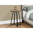 Monarch Specialties - 2177 Table D'Appoint - 22 po H/Taupe Fonce/Metal Noir-Assemblage requis: des instructions illustrees et tout le materiel sont fournis pour plus de commodite (des outils supplementaires peuvent être necessaires)