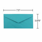JAM Paper - Enveloppes colourées Monarch - 3,875 x 7,5 - Bleu mer recyclé - Paquet de 50-Quantité : 50 enveloppes par paquet