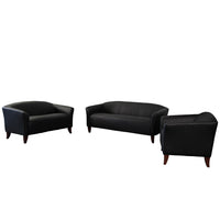 Flash Furniture – Mobilier de réception série HERCULES Imperial, noir (111SETBK)-Ensemble de réception contemporain