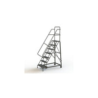 Tri-Arc Manufacturing – Escabeau roulant très robuste, hauteur : 70 po, marche perforée, profondeur : 57 po (KDHD107246)-Nombre de marches : 7