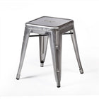Nicer Furniture - tabouret industriel de 18 po sans dossier de style Tolix - bronze à canon - 2 pièces-Trou de vidange dans le siège. Glisses non marquantes. Conception légère