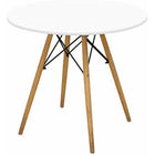 Nicer Furniture - table de salle à manger style Eiffel - 40 po Plateau de table - Blanc-Table à manger