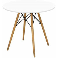 Nicer Furniture - table de salle à manger style Eiffel - 40 po Plateau de table - Blanc-Table à manger