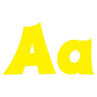 Trend Enterprises - Ensemble de lettres majuscules et minuscules amusantes de 4 po, jaune (T-79804)-Dimensions : 4 po